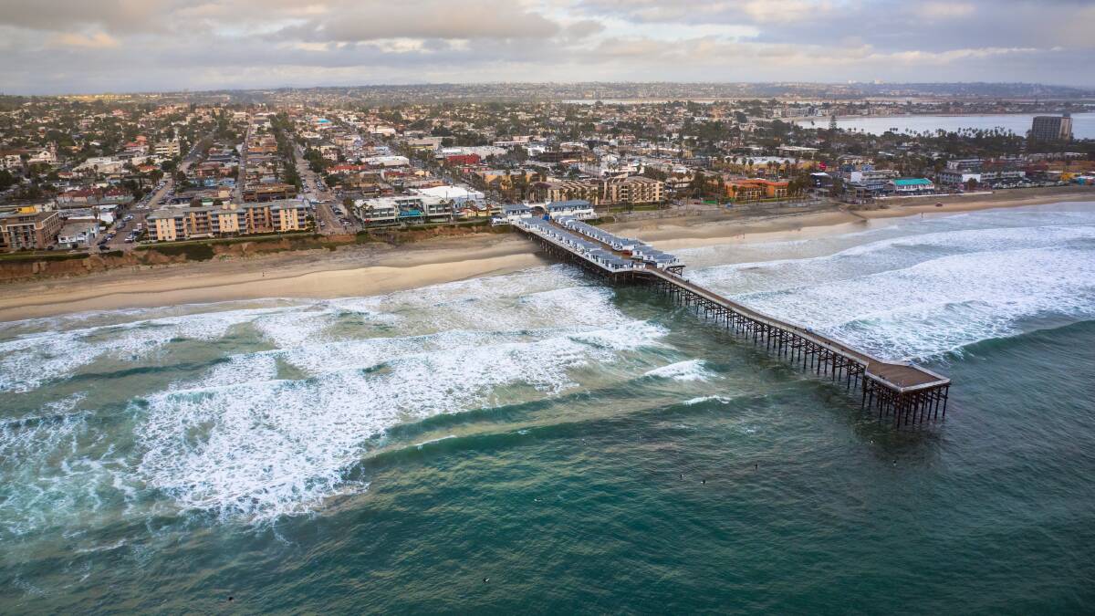 The magnificent surf and swell of Ocean Beach. Picture: San Diego Tourism Authority The magnificent surf and swell of Ocean Beach. Picture: San Diego Tourism Authority