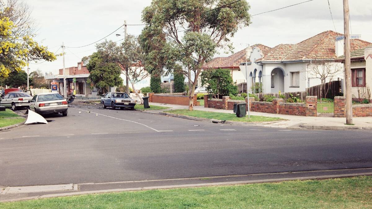 Gianni 'John' Furlan's Subaru Liberty sedan after the explosion in Coburg North. Picture supplied Gianni 'John' Furlan's Subaru Liberty sedan after the explosion in Coburg North. Picture supplied