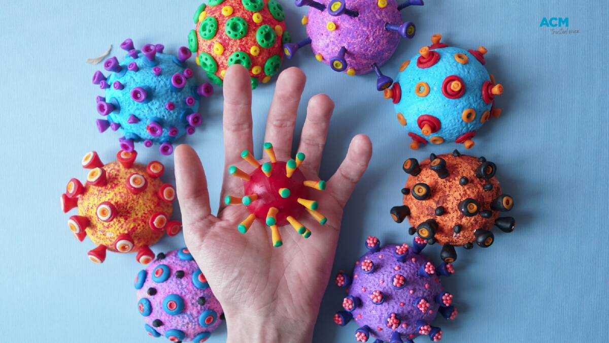 A colourful representations of viruses. File picture.