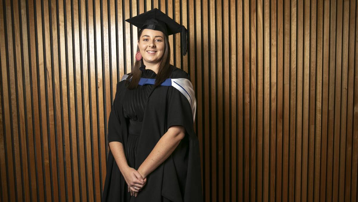 University of Canberra graduate Meg Schaefer. Picture by Keegan Carroll