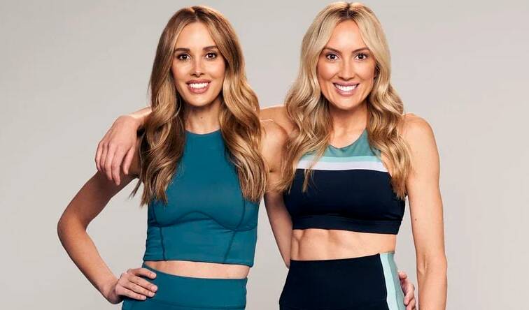 Bec Judd and her sister Kate Twigley. Picture via Channel Ten