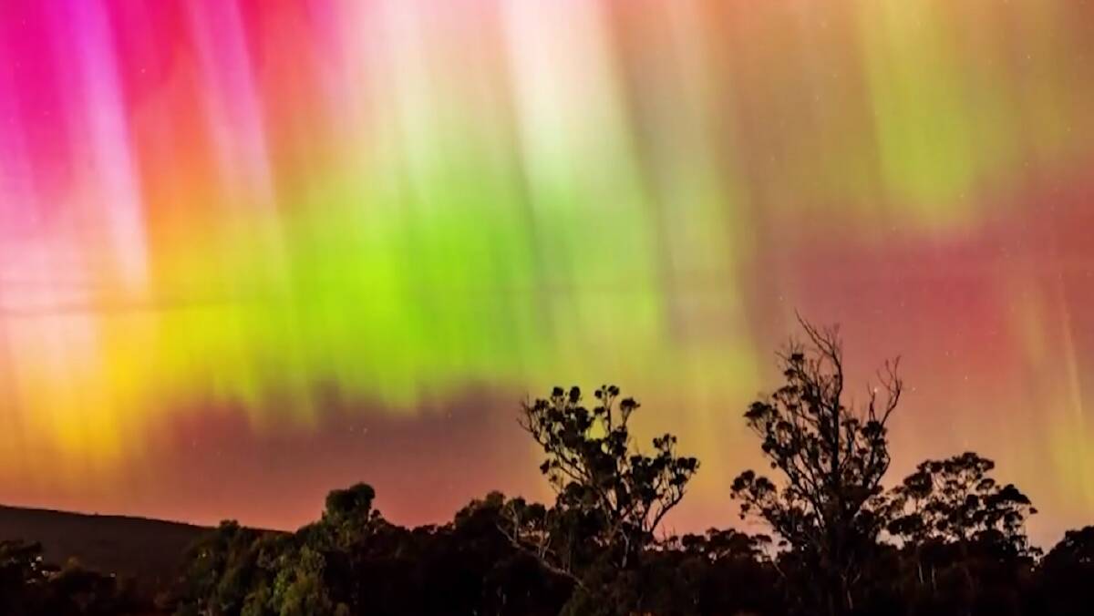 Aurora Australis has been visible across most of southern Australia. Picture supplied