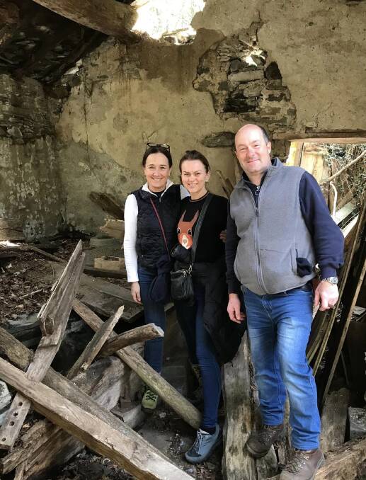 Belinda Garbutt-Young in the mill with members of the Tognarelli family. Picture supplied