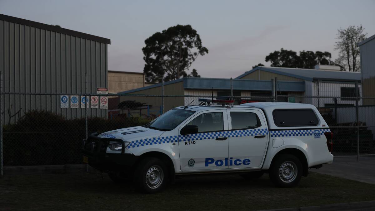 Emergency crews were called to the worksite just before 2pm. Picture by Jonathan Carroll
