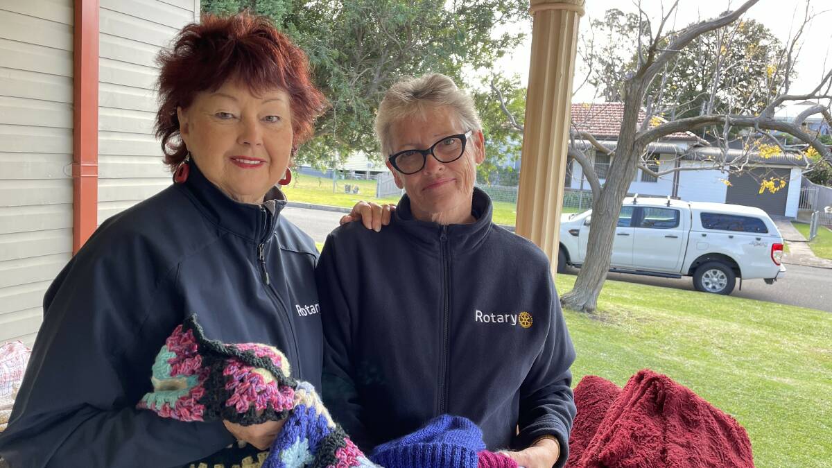 Mrs Jean Thompson, community service director with the Rotary Club of Corrimal and Mrs Judy Doherty, immediate past president of the Rotary Club of Corrimal. Picture by Marlene Evans
