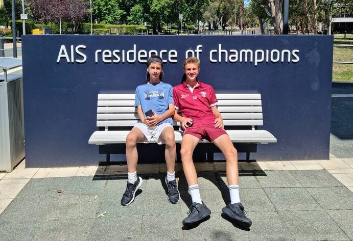 Strikers players Mason Gruber and Brian Dedini attended training camp at AIS in Canberra for Deaf Football Australia