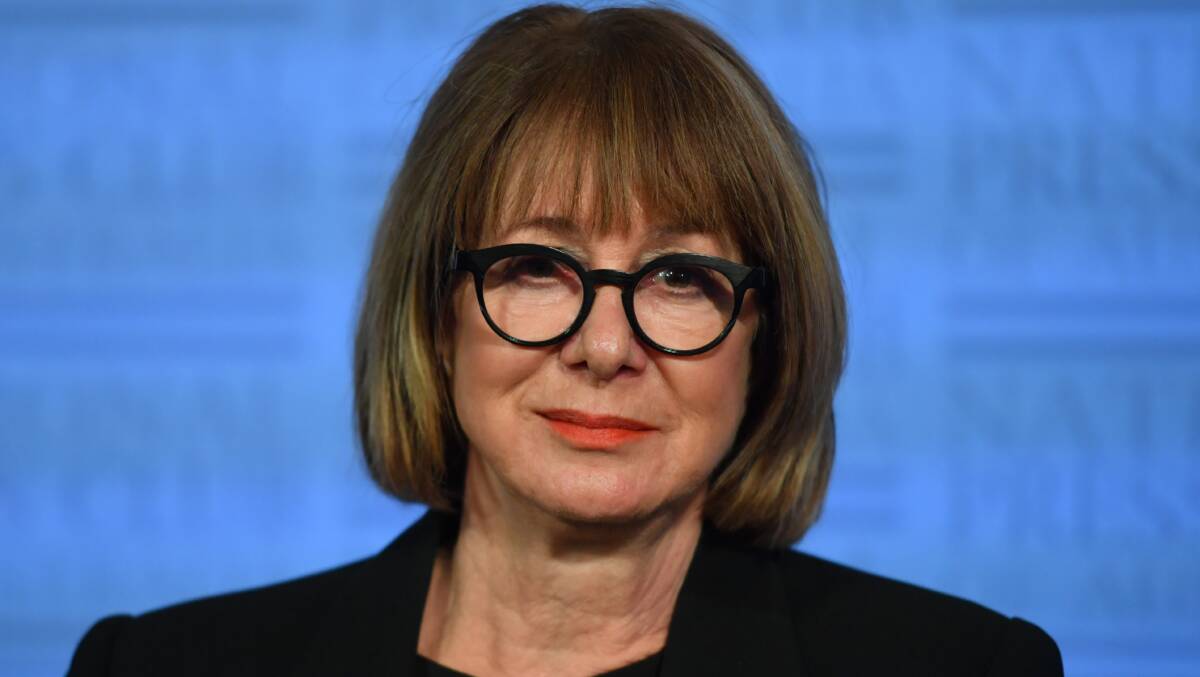 Professor Mary-Louise McLaws at the National Press Club in Canberra in February 2021. Picture by AAP Image/Mick Tsikas