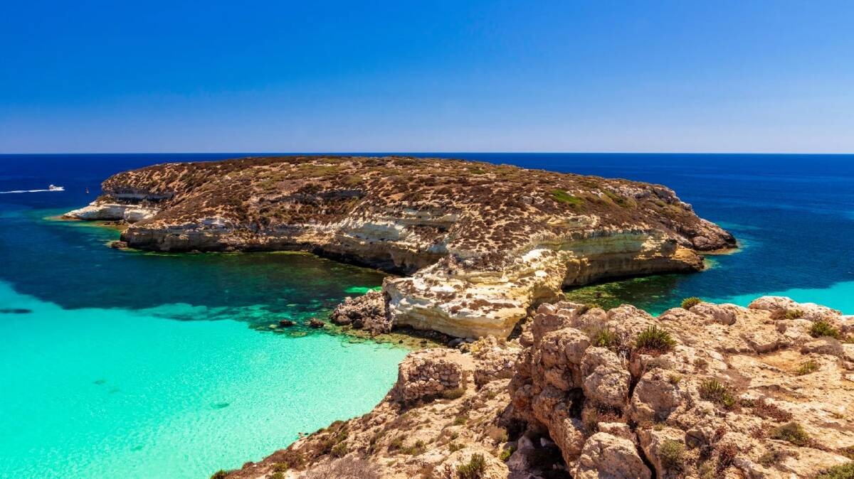 Lampedusa is the largest island of the Italian Pelagie Islands in the Mediterranean Sea. Picture by italia.com