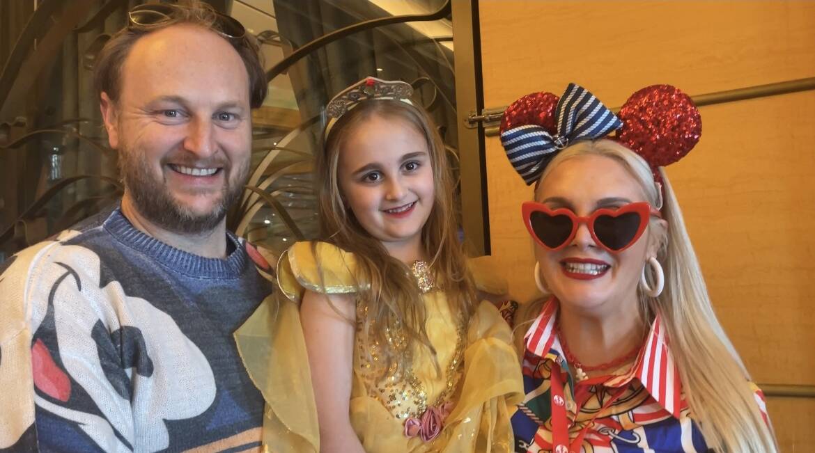 Becca and Gabe Reed from Vincentia with their daughter Vegas-Jack, seven. Picture by Megan Doherty