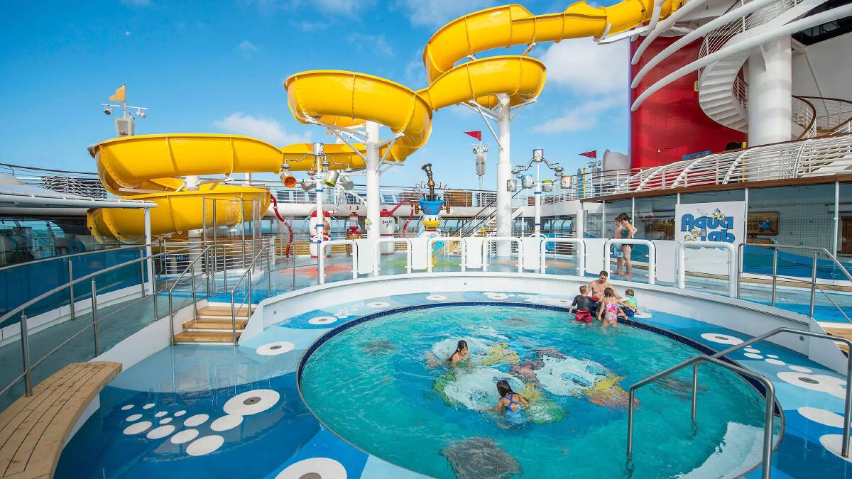 The water slide and one of the pools. Picture supplied 