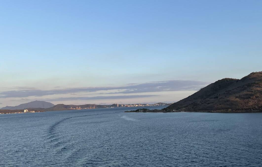 Sailing away after a day in Noumea. Picture: Megan Doherty