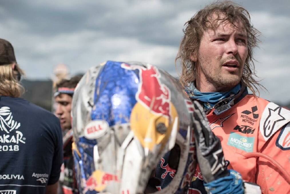 STAGE WIN: Toby Price after winning stage 13 of the Dakar Rally. The Hunter rider is set for a podium finish overall.