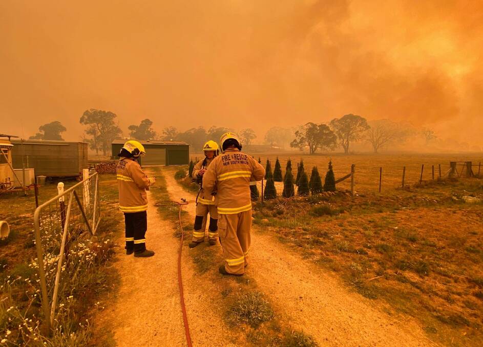 Inferno: Firefighters are continuing to try and control the massive Guyra Road fire at Ebor. Photo: Fire and Rescue NSW Armidale