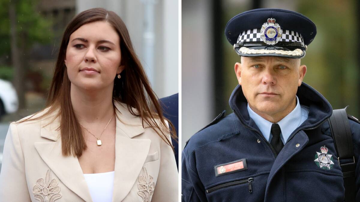 Brittany Higgins, left, and Detective Superintendent Scott Moller, right. Pictures by James Croucher, Gary Ramage