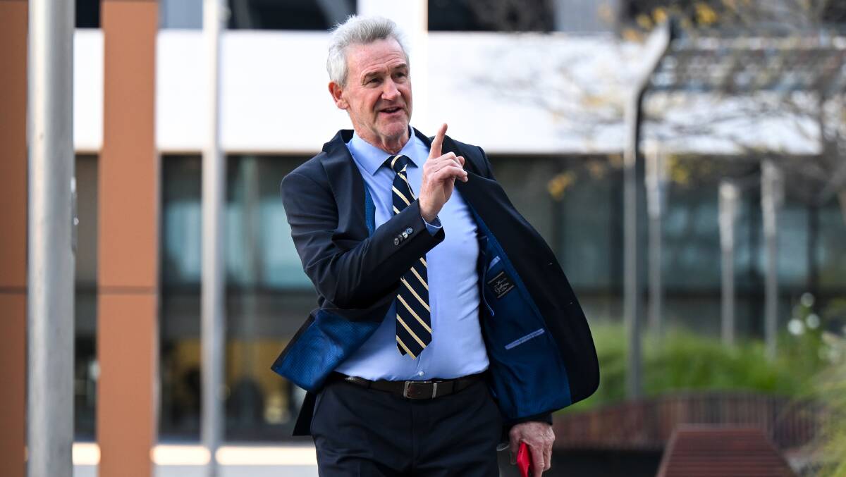Bruce Lehrmann's former barrister, John Korn, arrives at the inquiry on Thursday. Picture AAP