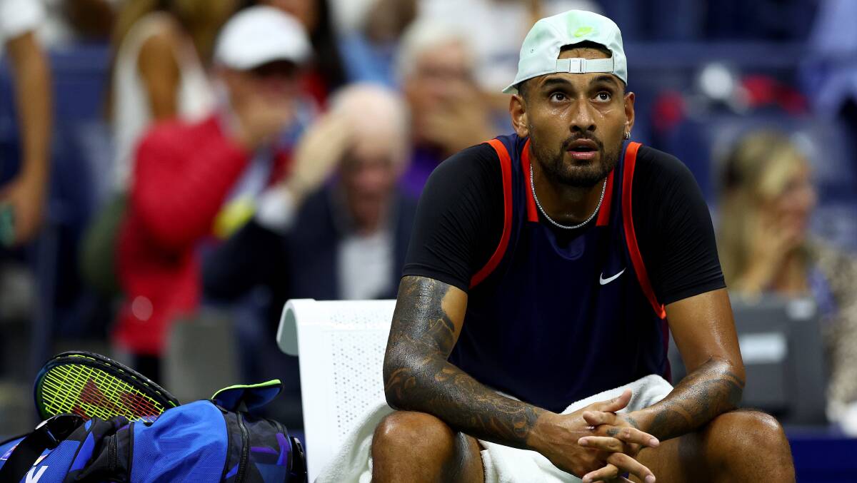 Nick Kyrgios at the US Open, where he made the quarter-finals last month. Picture Getty
