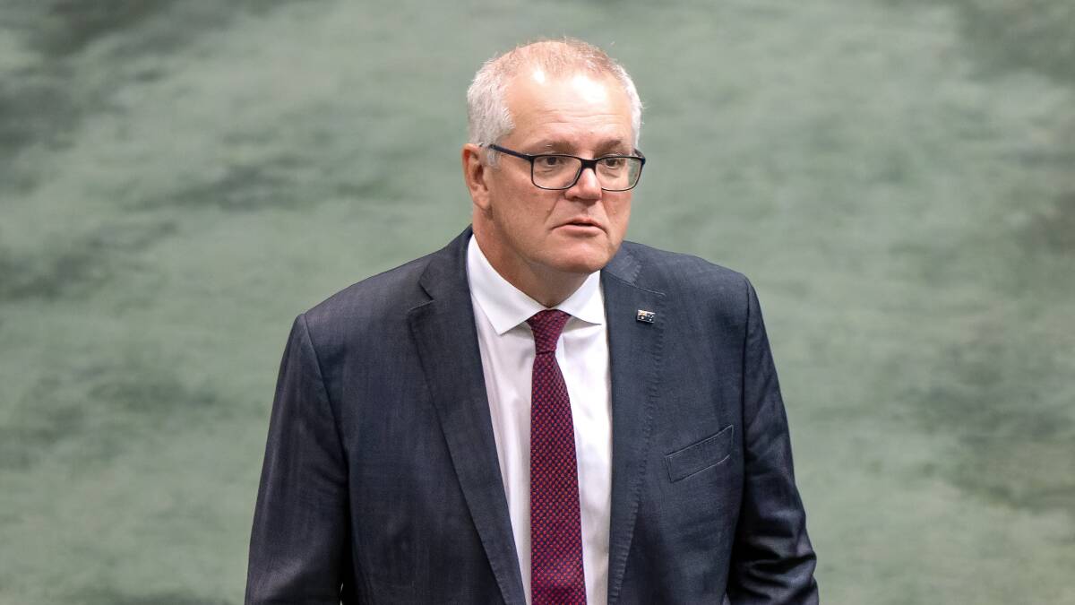 Former prime minister Scott Morrison, who ordered an inquiry relating to Ms Higgins' allegations. Picture by Sitthixay Ditthavong