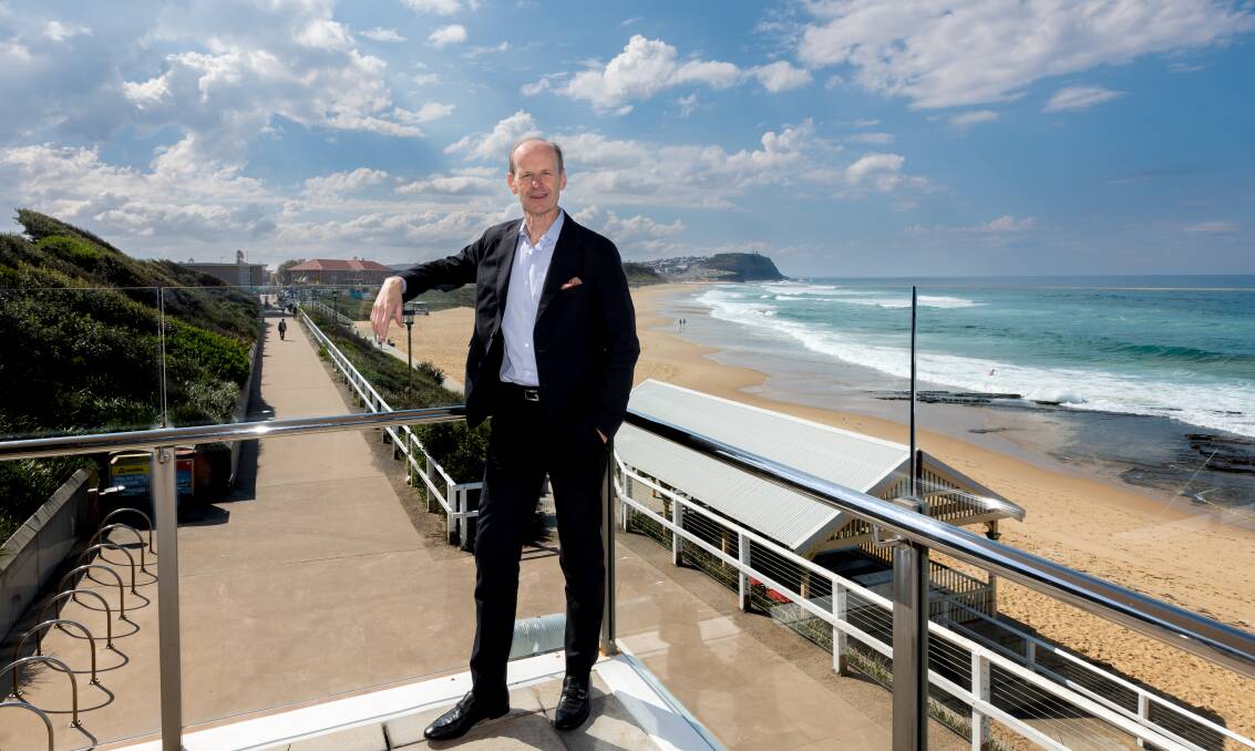 ANZ chief executive Shayne Elliott at Merewether beach. Picture by Jonathan Carroll