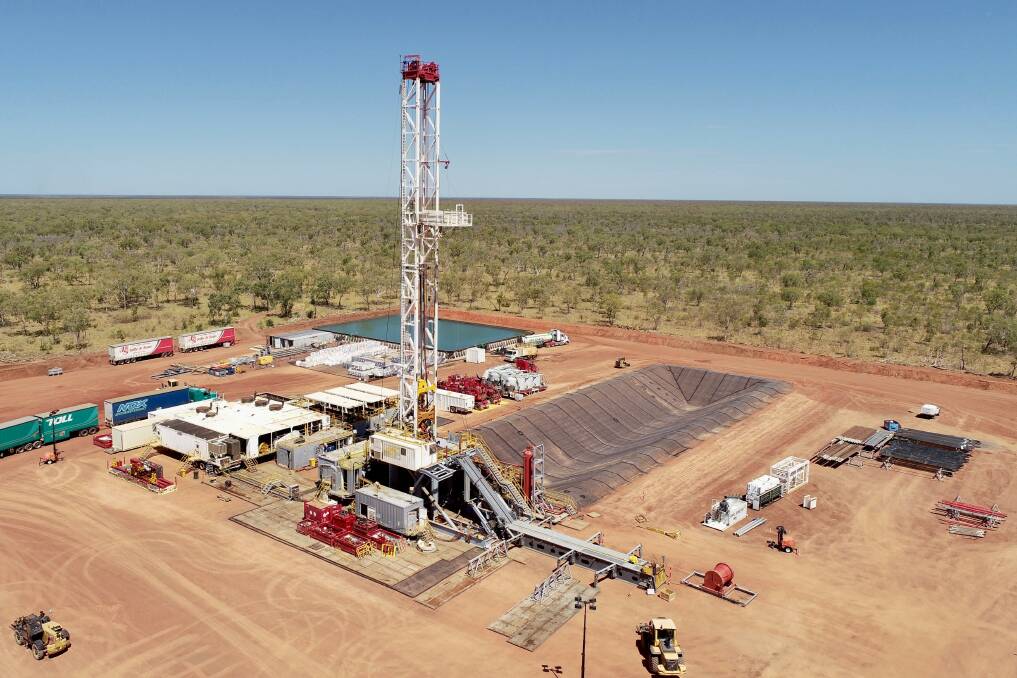 The first of two new wells Origin drilled as part of its second Beetaloo exploration program. Picture from Origin Energy. 