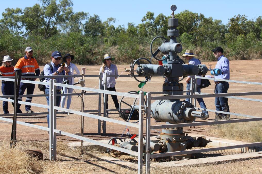 Way back in 2017, Origin Energy organised a visit by journalists to its controversial fracking well in the Beetaloo. A quick snap and back to the shade.