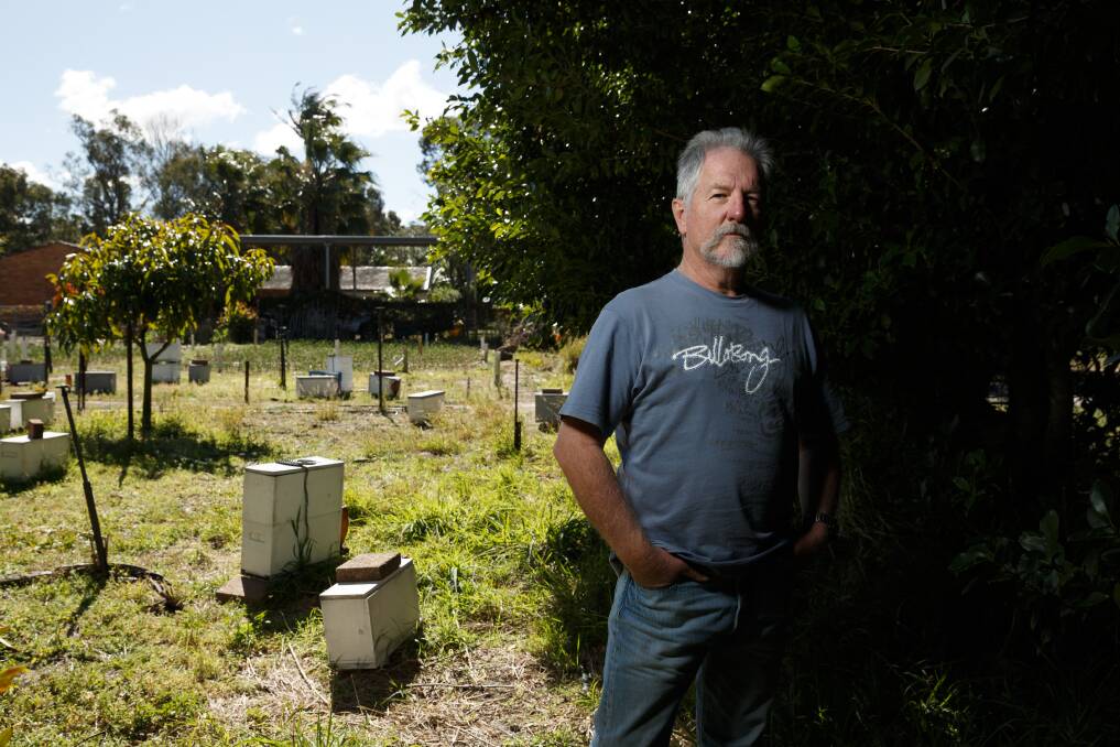 Broken: David Vial's beehives were destroyed due to the varroa mite threat. "I've lost my whole business. I'm broken. It's been part of my life for 20 years and it's all come to an end." Picture: Max Mason-Hubers 