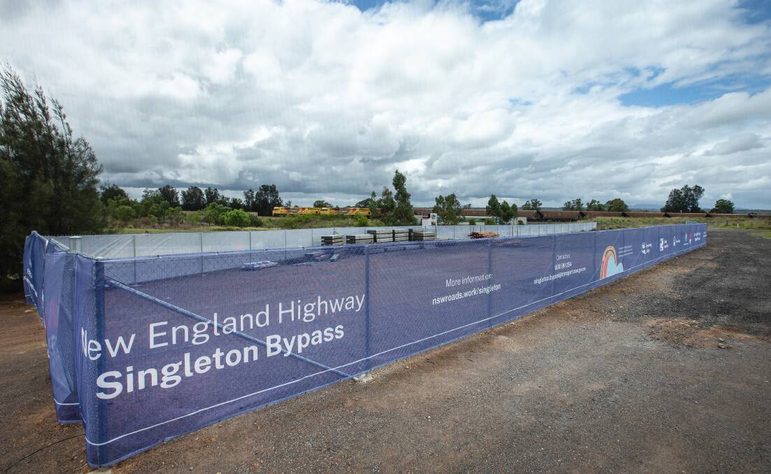 The start of bypass work. Federal funding totals $560 with $140 million from NSW. Picture by Marina Neil