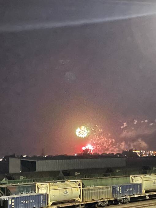 The fireworks shot from the same iPhone that captured the images above.