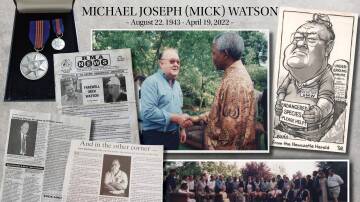 LEADER: Mick Watson, 35 years in coal and 12 years head of the mine workers' union in this region. Meeting Nelson Mandela as part of a delegation with Bob Hawke was a moment he treasured. The Centenary Medal recognised his contribution to Australian life. The irony of a letter with it, signed by John Howard, was not lost on him.