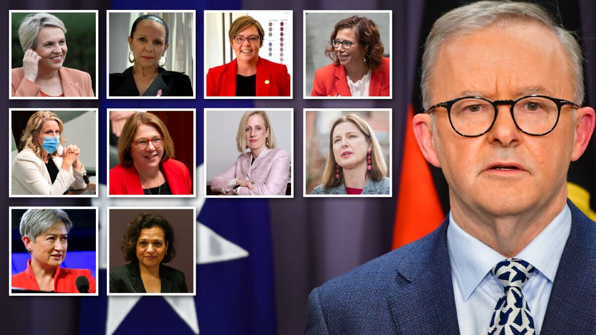 Anthony Albanese will have 10 women in cabinet. Anthony Albanese will have 10 women in cabinet.