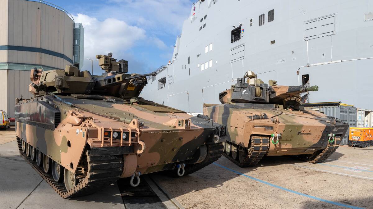The Hanwha Defense Australia Redback, left, and the Rheinmetall Defence Australia KF-41 Lynx. Picture Defence
