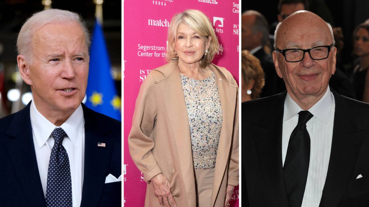 Joe Biden, Martha Stewart and Rupert Murdoch are defying the traditional concept of growing old. Pictures Shutterstock