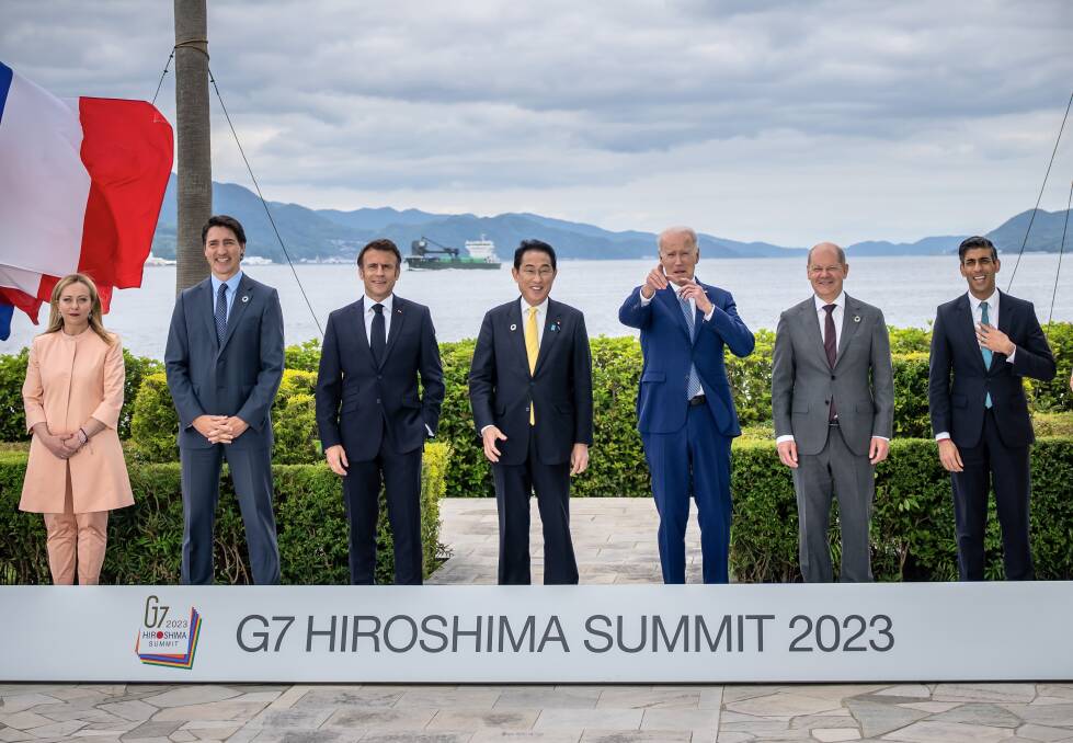 The leaders of the G7 nations at the recent meeting in Hiroshima. Picture Getty Images