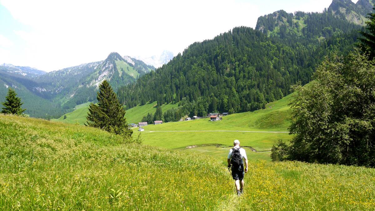 Countryside reminiscent of The Sound of Music … walking through Austrian meadows.
