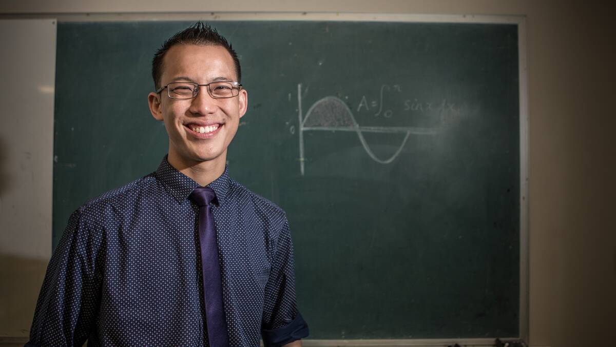 Eddie Woo proves maths can be fun. Picture: Christine Ansorge