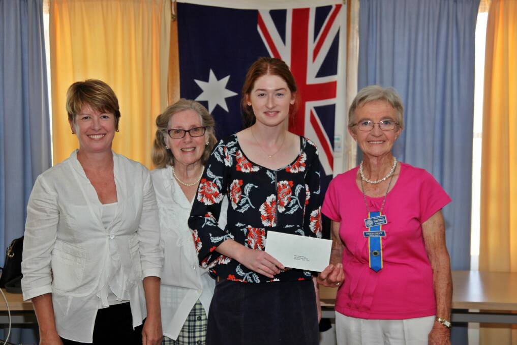 Bridie Moore from Merriwa being awarded the Hunter River Group Education Grant in 2018. Photo supplied.