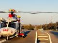 WRHS airlifted a man in his 40 to John Hunter Hospital following a single vehicle accident. Picture supplied