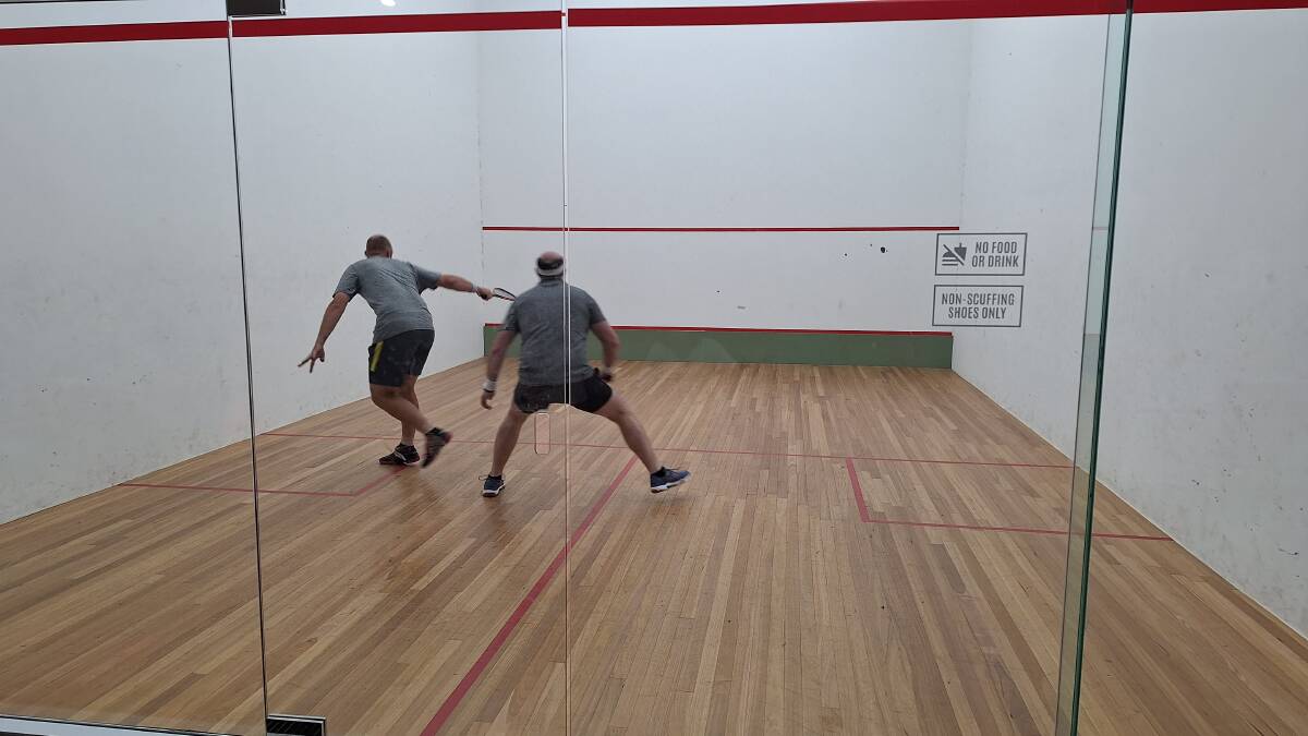 Bill and Nick on court. Picture supplied