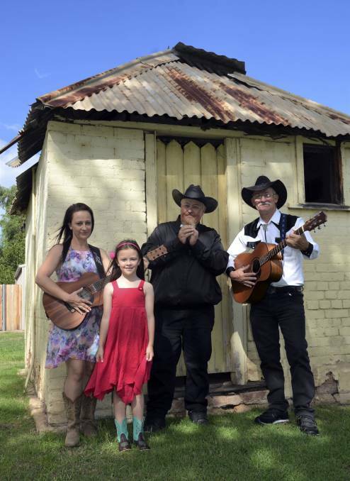 TASTE OF THE OUTBACK: Tracey Rowland, Ebonie, Troy Rowland and Bill Rowland in April 2019.