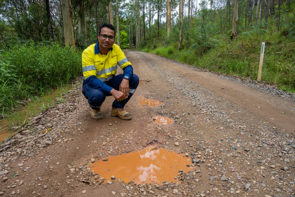 Singleton Council Capital Works Project Engineer Mohammad Hasan at Putty Valley Road. Picture supplied