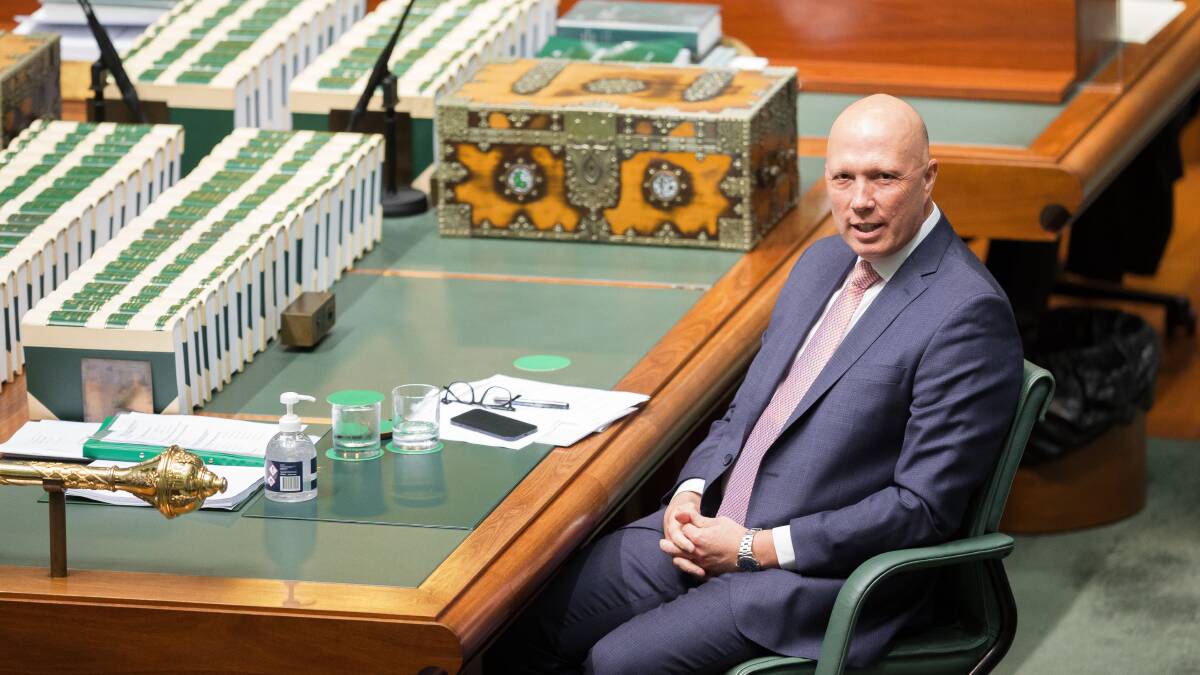 Is Peter Dutton the right man to be leading the Coalition? Picture by Sitthixay Ditthavong