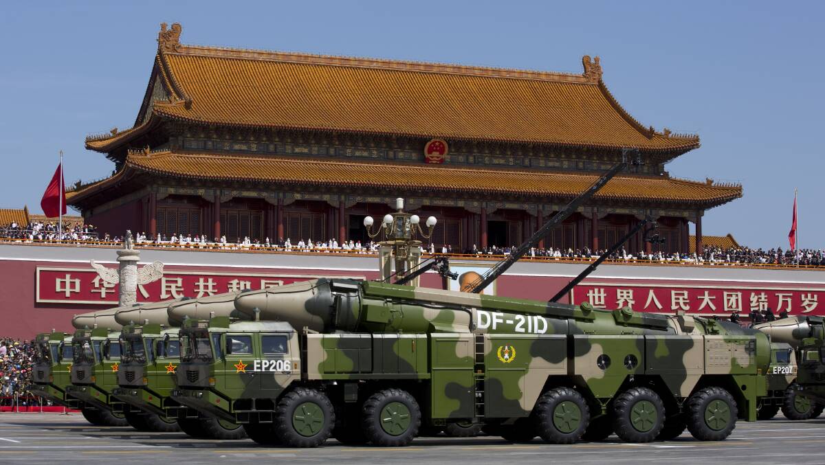 Chinese DF-21 missiles threaten ground and sea targets 2000 kilometres away. Australia needs something similar. Picture by Getty Images