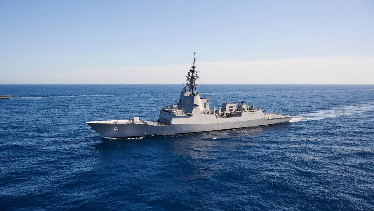 Rather than accept more Hobart class destroyers, pictured, should our navy consider buying some US Arleigh Burkes instead? Picture Department of Defence