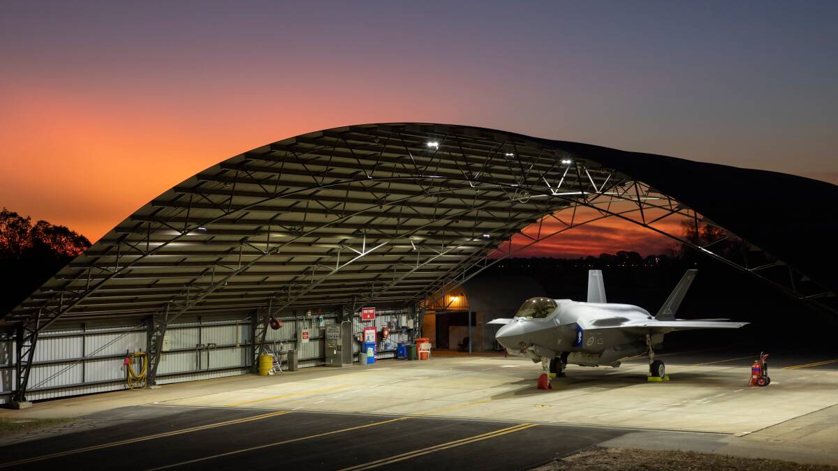 We keep our $240 million fighters in big carports. Picture Department of Defence