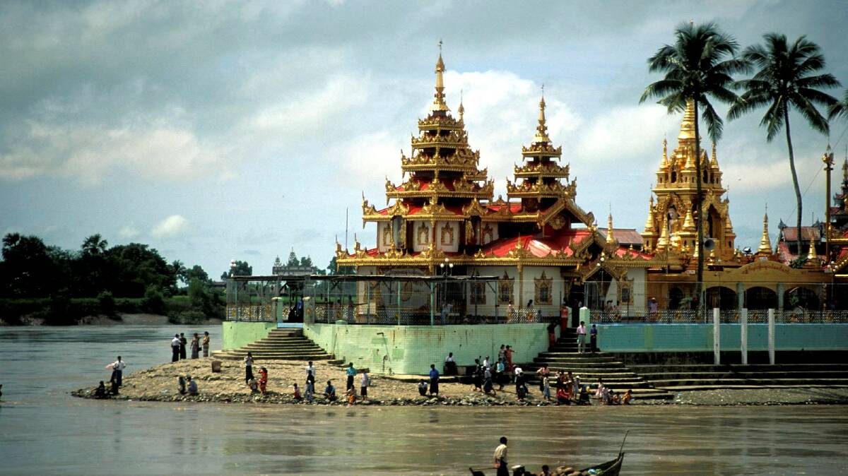 Yele Paya Buddhist temple in the Siriam delta, Myanmar.