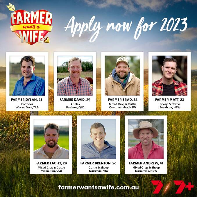Meet the farmers looking for love on next year's season of Farmer Wants a Wife. Pictures: Supplied 