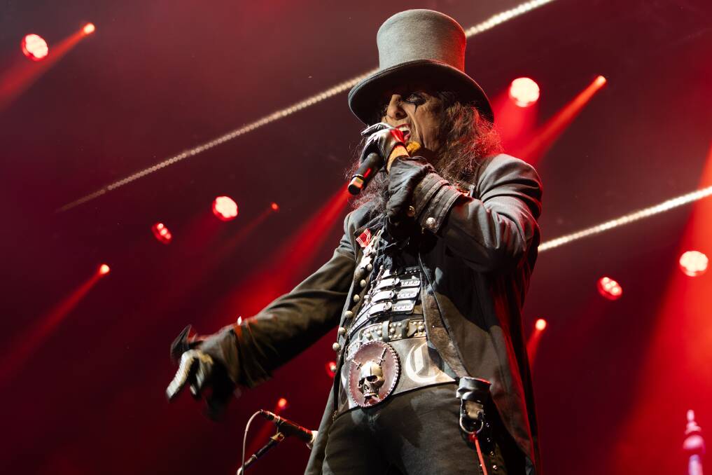 Alice Cooper played the macabre conductor. Picture by Paul Dear