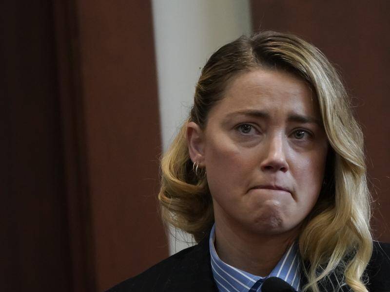 Actress Amber Heard in court during proceedings against her former husband, actor Johnny Depp.