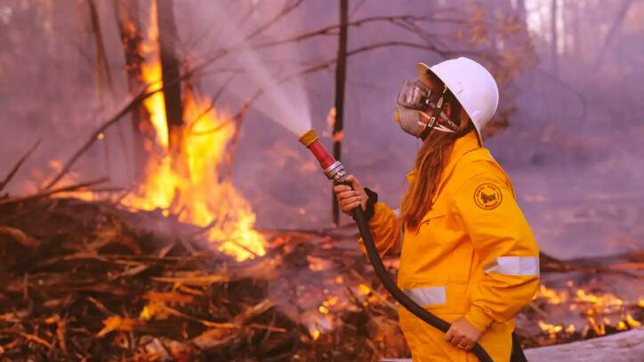 A volunteer rural firefighter in Darling Downs, Queensland. File picture.