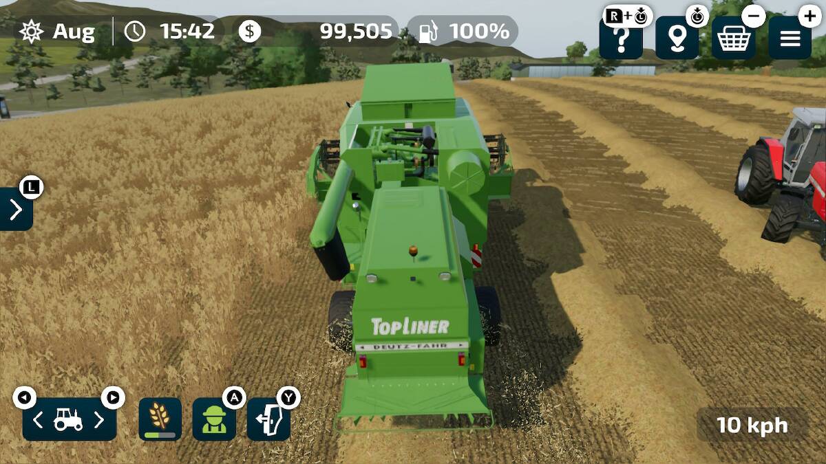 A shot of the gameplay from Farming Simulator 23 with the various on-screen icons keeping the player up to speed. Picture supplied