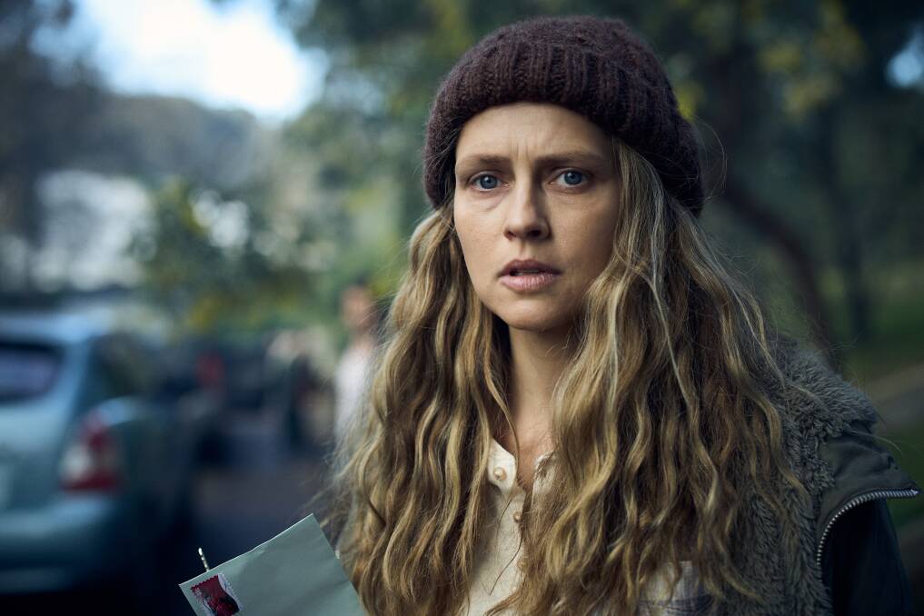 Aussie Teresa Palmer stars as Freya in The Clearing while, below, Anna Cathcart and Sang Heon Lee are Kitty and Dae in XO Kitty. Pictures by Disney+, Netflix